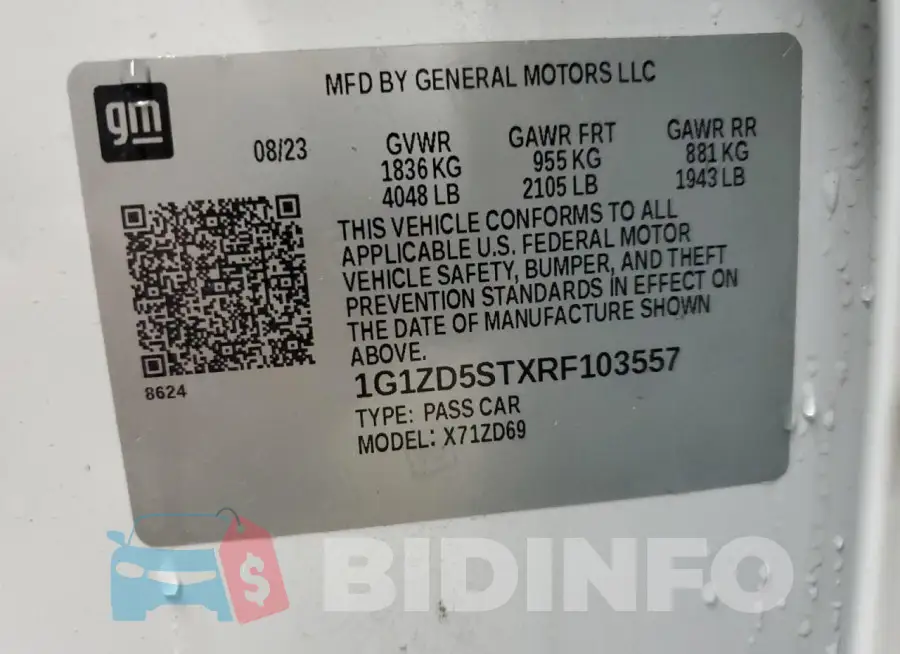 1G1ZD5STXRF103557 Photo# 13