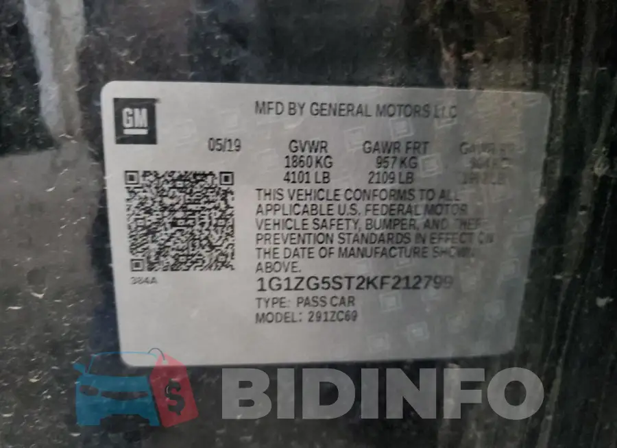 1G1ZG5ST2KF212799 Photo# 12
