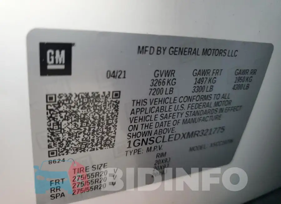 1GNSCLEDXMR321775 Photo# 14