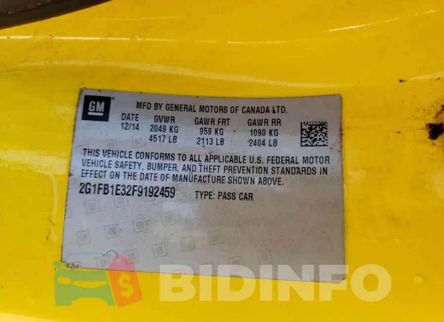 2G1FB1E32F9192459 Photo# 12