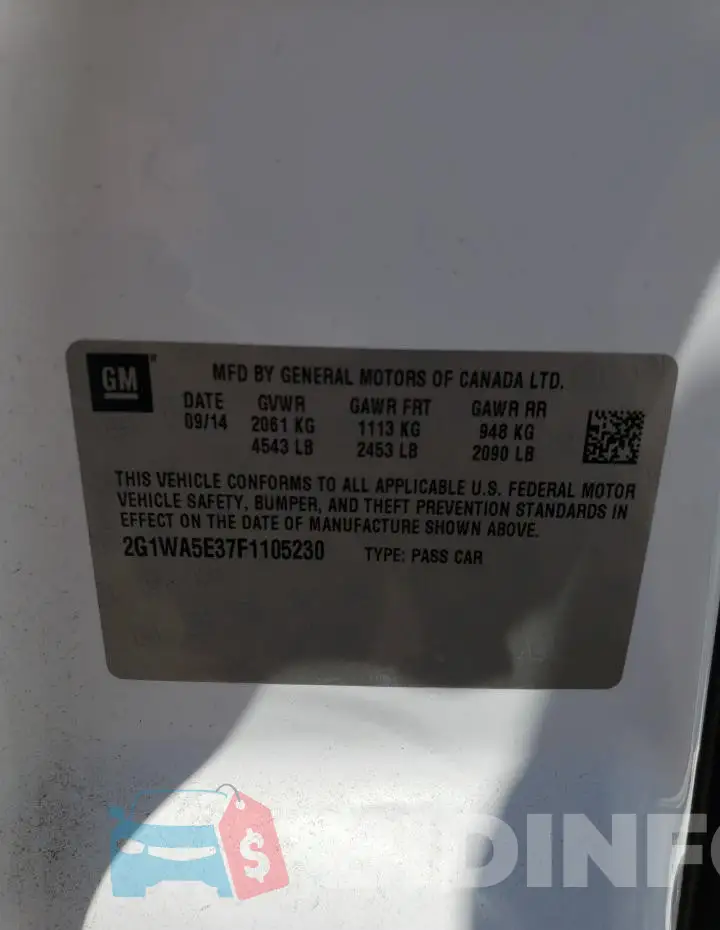 2G1WA5E37F1105230 Photo# 12