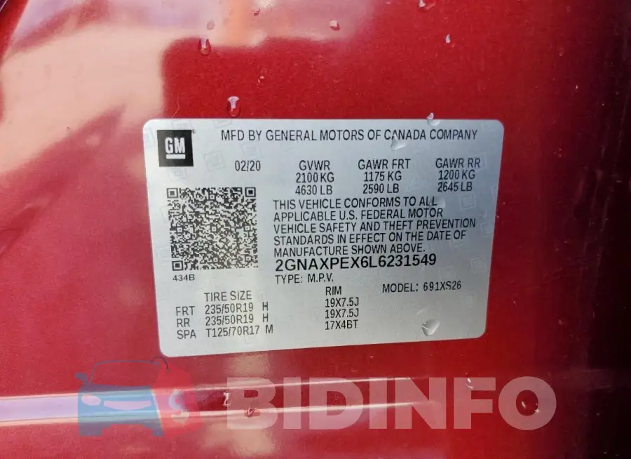 2GNAXPEX6L6231549 Photo# 14