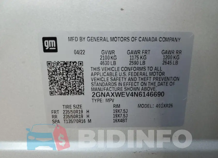 2GNAXWEV4N6146690 Photo# 14