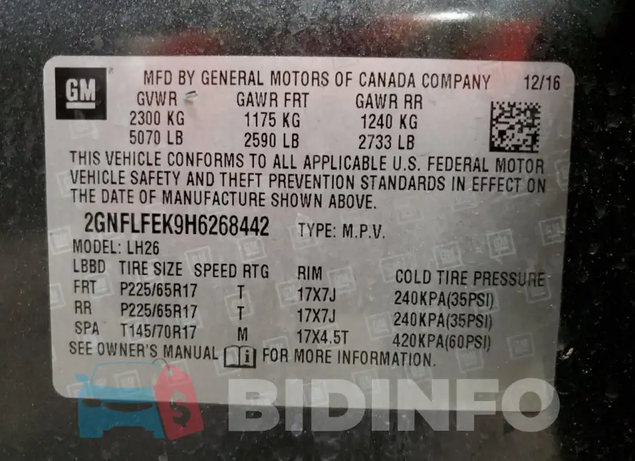 2GNFLFEK9H6268442 Photo# 14