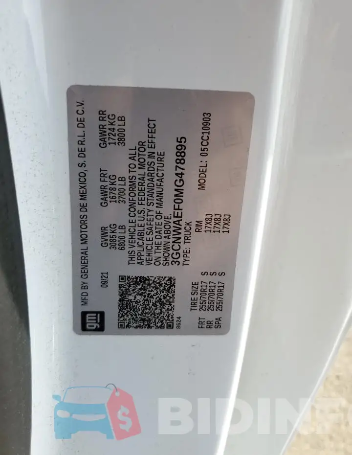 3GCNWAEF0MG478895 Photo# 13