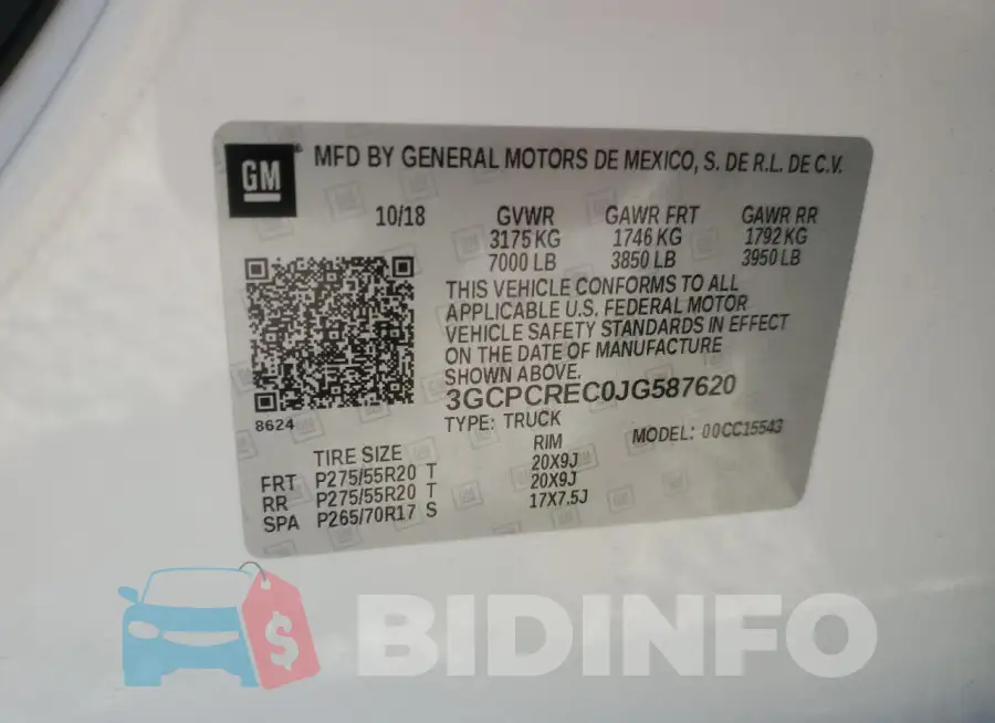3GCPCREC0JG587620 Photo# 12