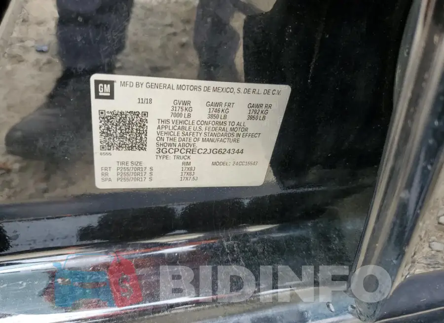 3GCPCREC2JG624344 Photo# 12