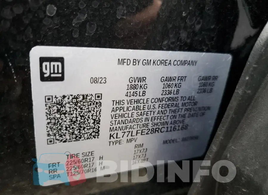 KL77LFE28RC116168 Photo# 12