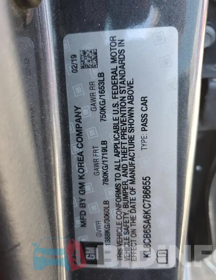 KL8CB6SA6KC786655 Photo# 14