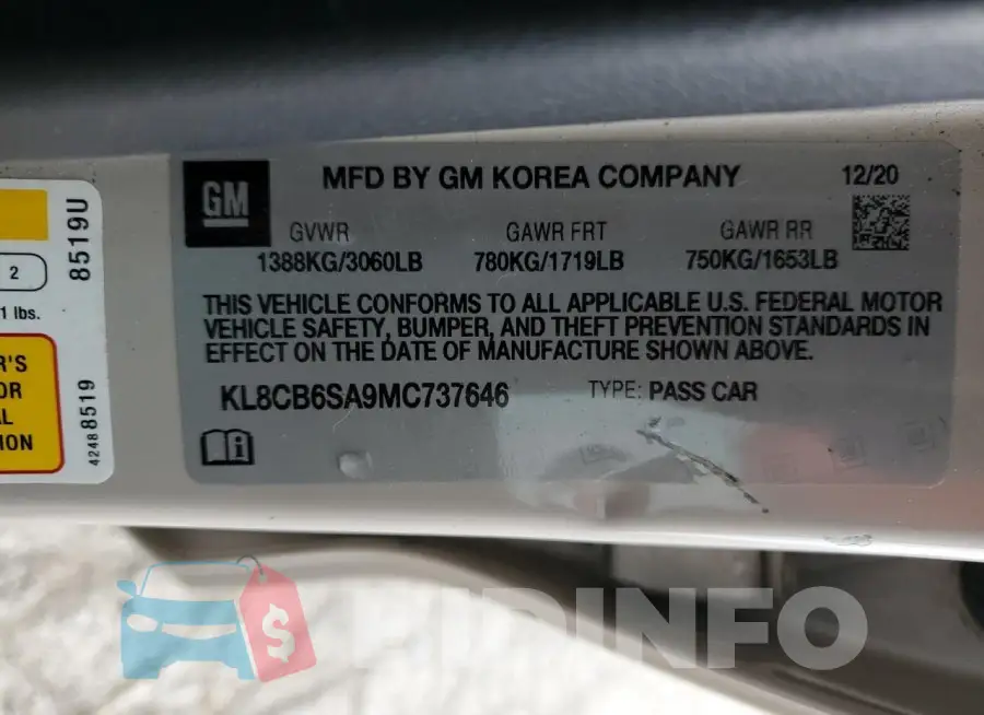 KL8CB6SA9MC737646 Photo# 12