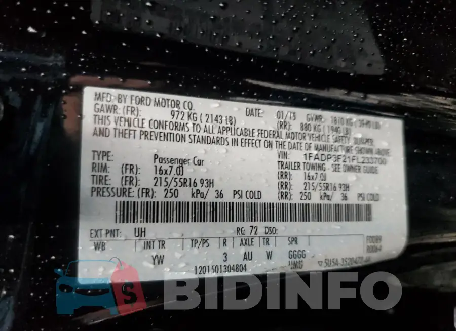 1FADP3F21FL233700 Photo# 13