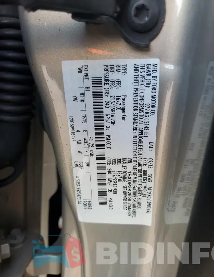 1FADP3K26GL204569 Photo# 12