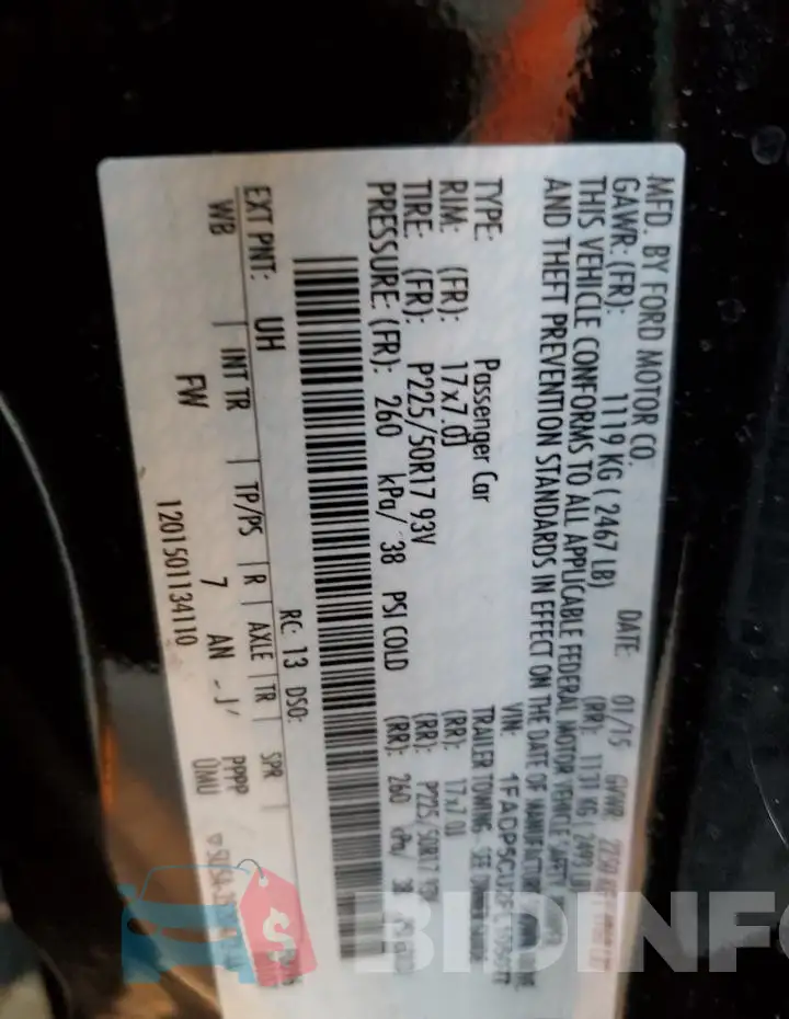 1FADP5CU2FL105077 Photo# 13