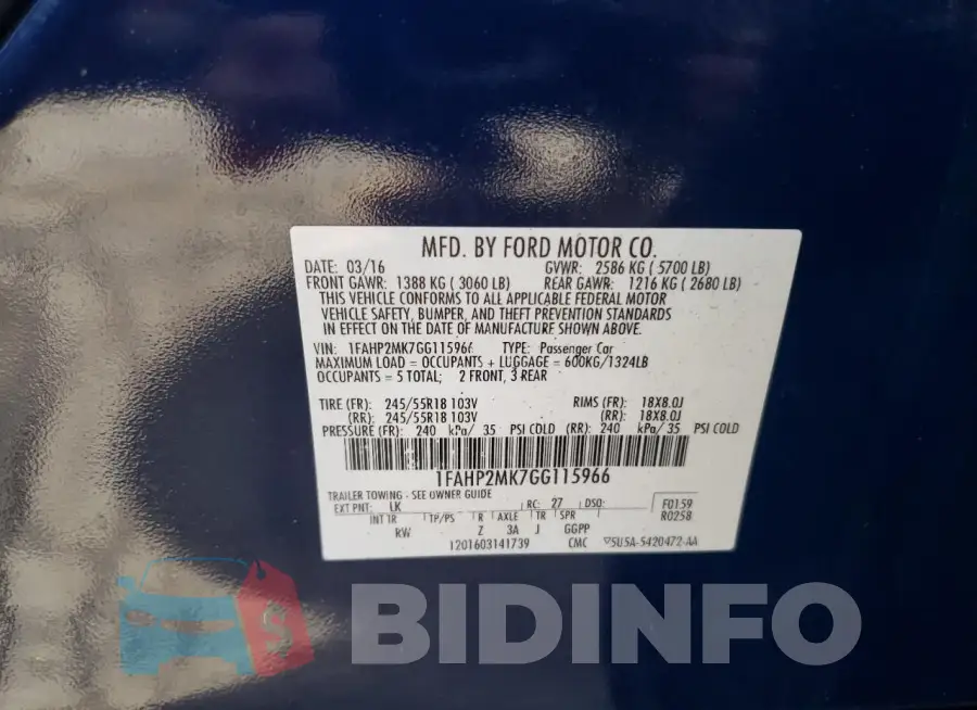 1FAHP2MK7GG115966 Photo# 12