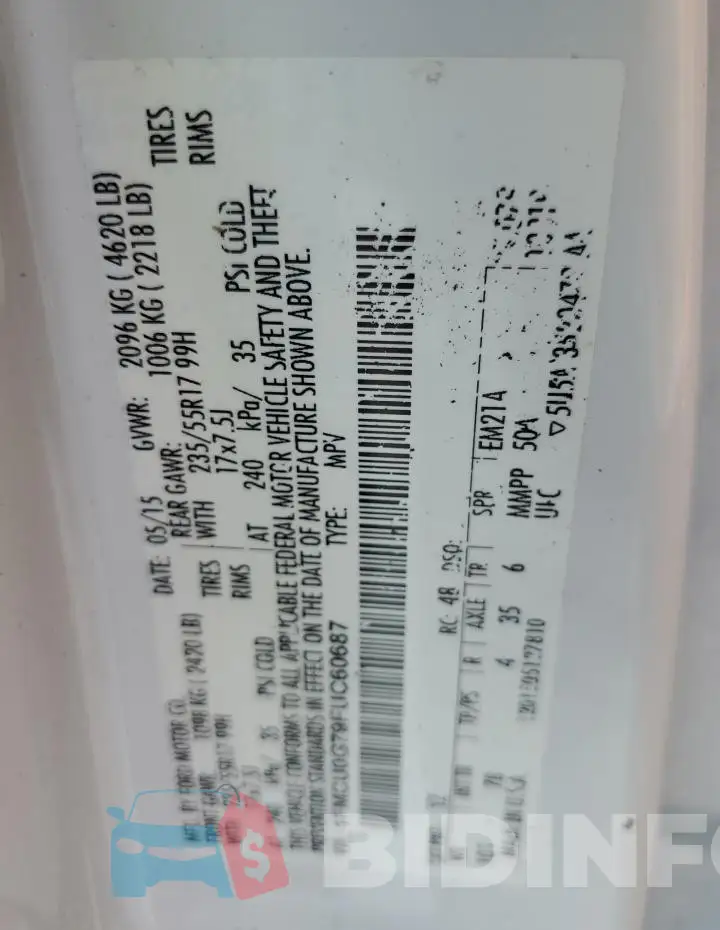 1FMCU0G79FUC60687 Photo# 13