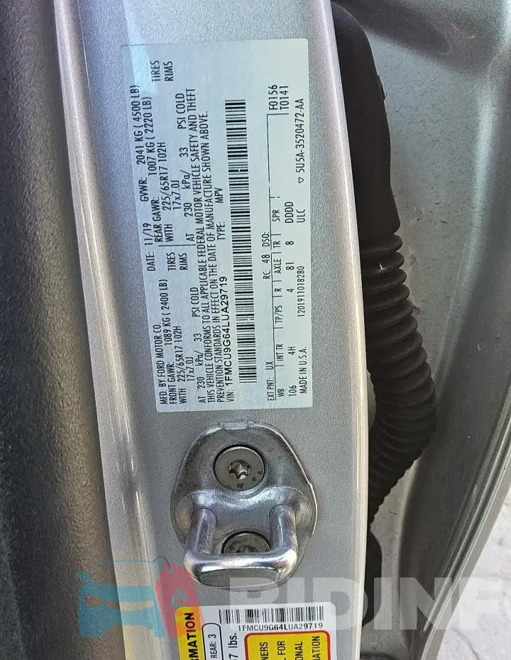 1FMCU9G64LUA29719 Photo# 13