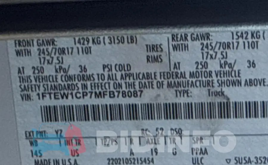 1FTEW1CP7MFB78087 Photo# 10