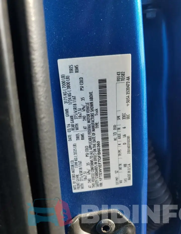 1FTEW1EF7GFB60360 Photo# 12
