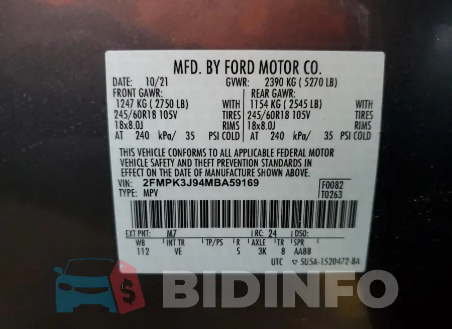 2FMPK3J94MBA59169 Photo# 14