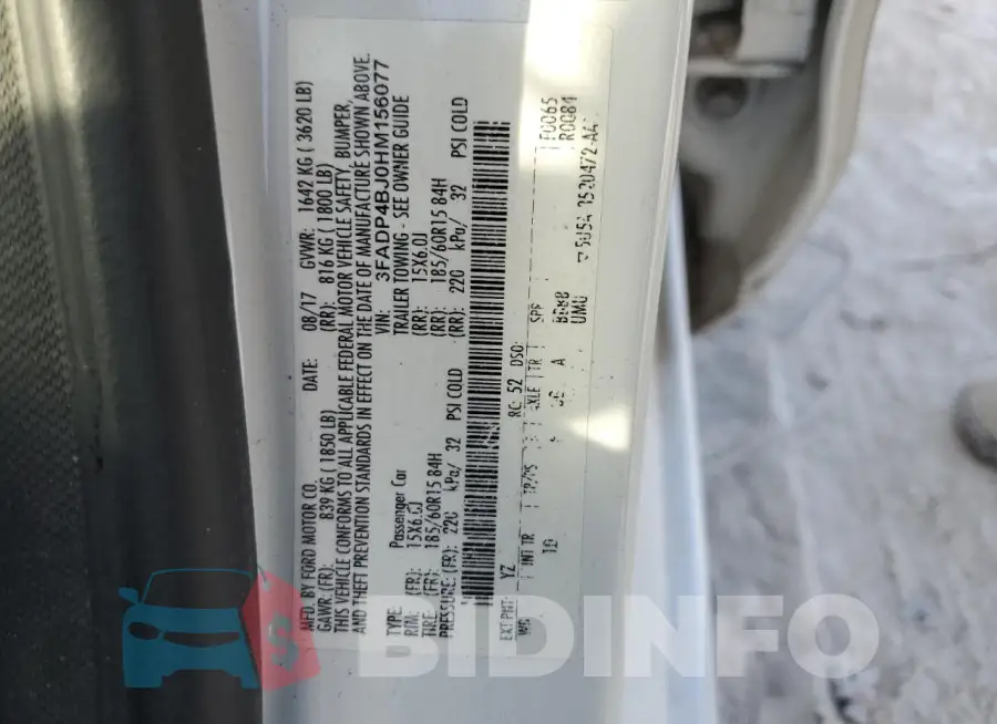 3FADP4BJ0HM156077 Photo# 12