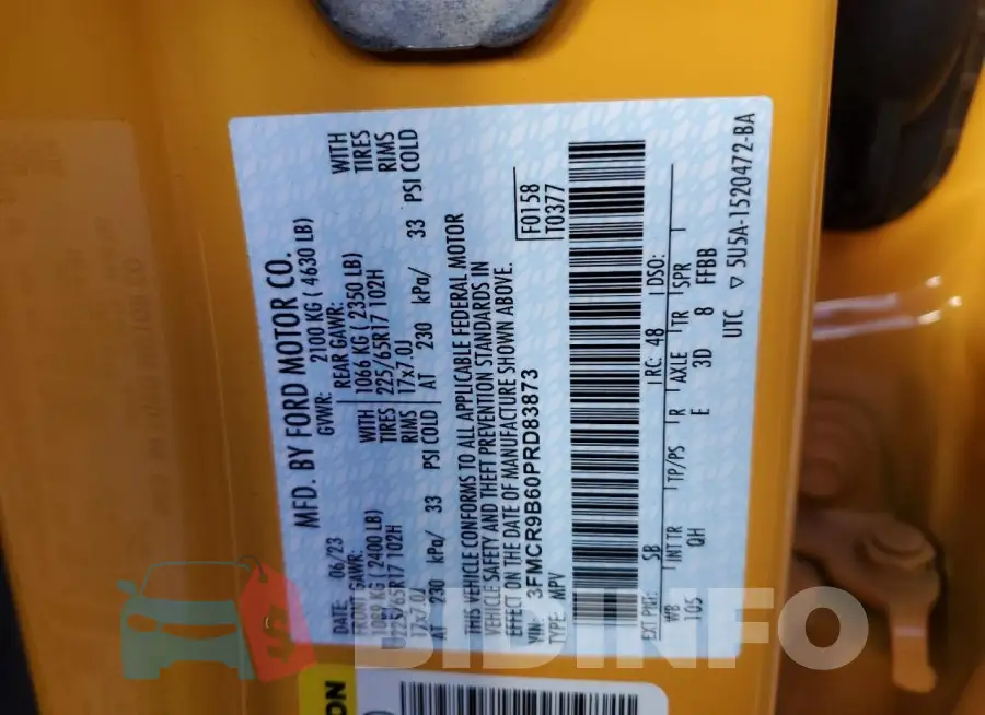 3FMCR9B60PRD83873 Photo# 13