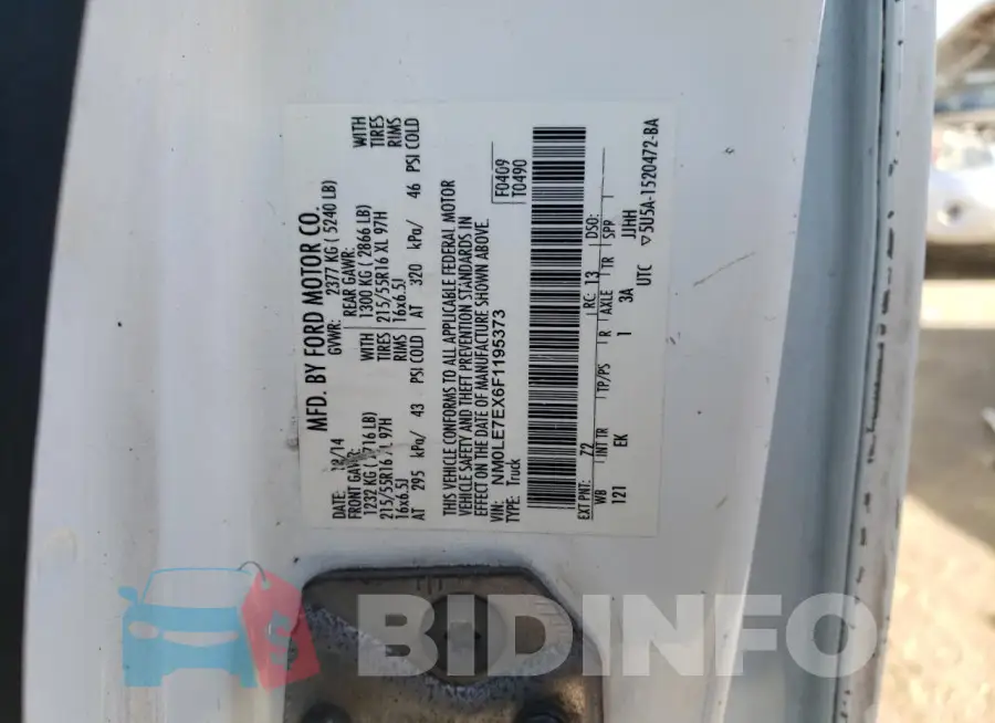 NM0LE7EX6F1195373 Photo# 13