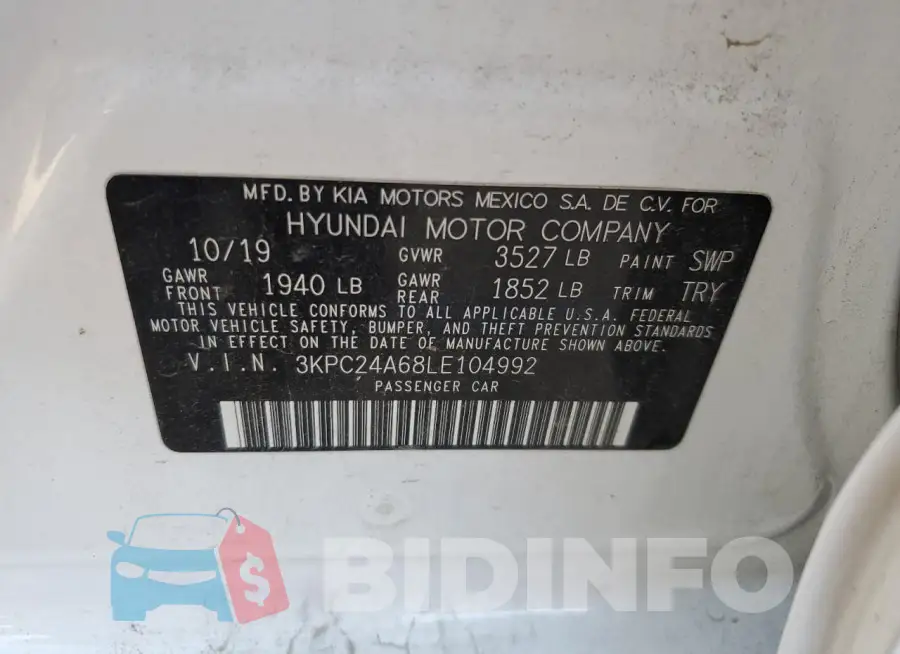3KPC24A68LE104992 Photo# 12