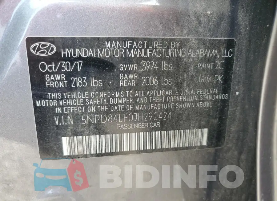 5NPD84LF0JH290424 Photo# 13