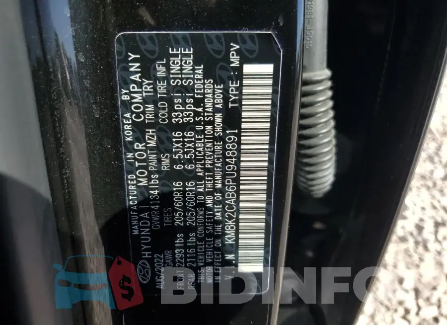 KM8K2CAB6PU948891 Photo# 12