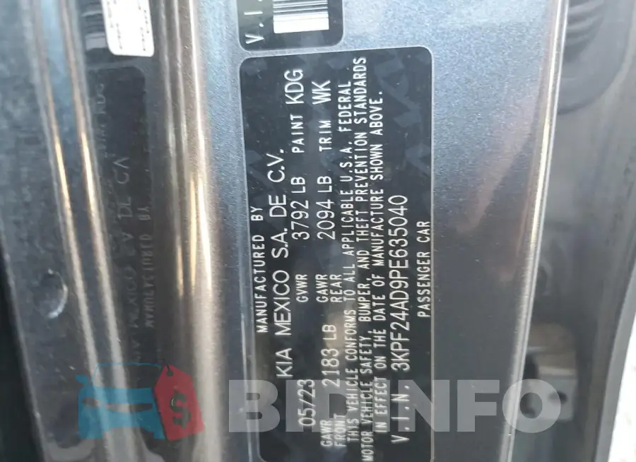 3KPF24AD9PE635040 Photo# 13