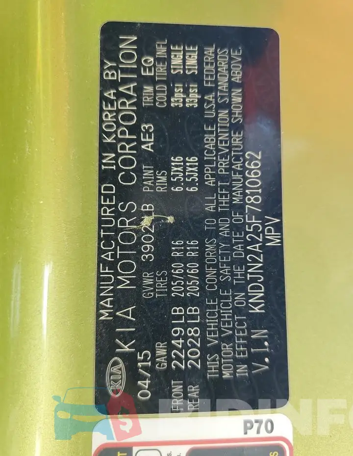 KNDJN2A25F7810662 Photo# 13