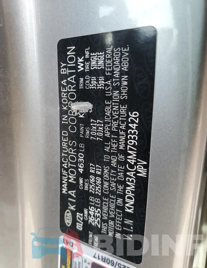 KNDPM3AC4M7933426 Photo# 12