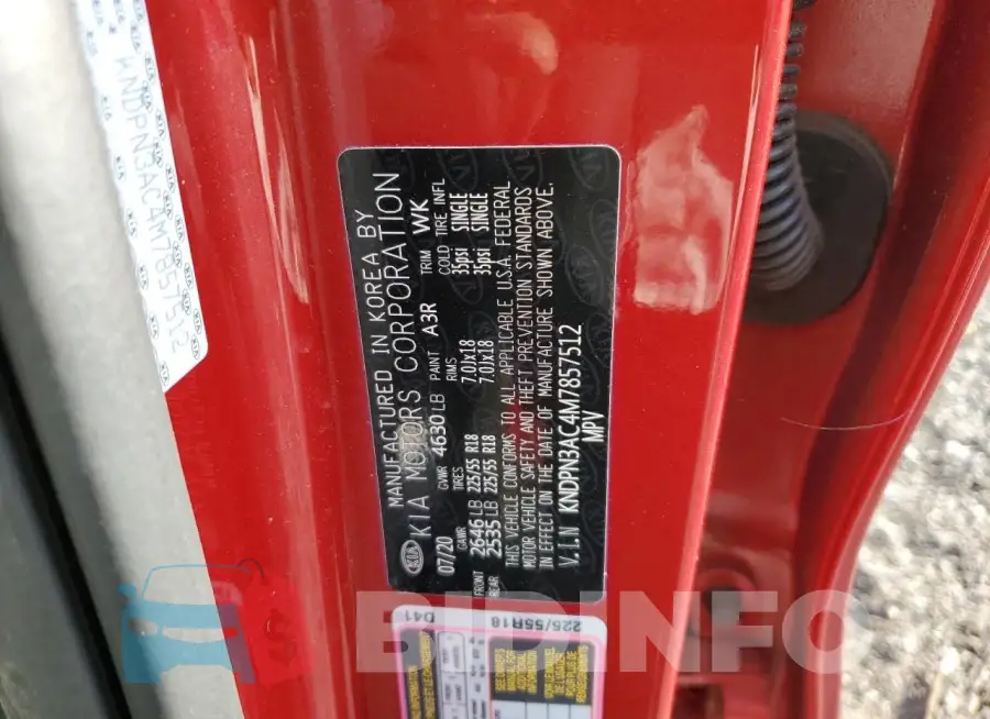 KNDPN3AC4M7857512 Photo# 13