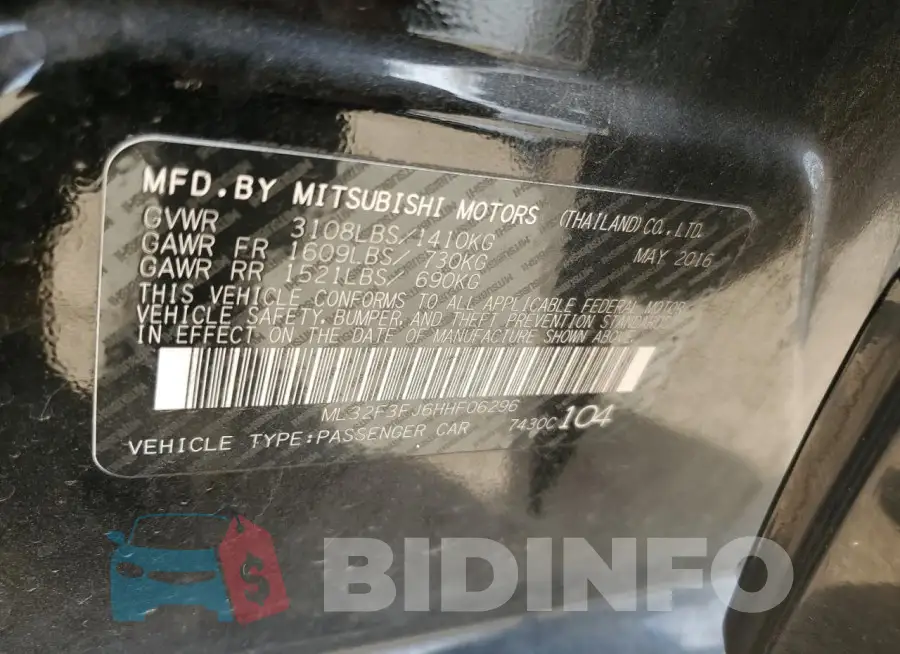 ML32F3FJ6HHF06296 Photo# 13