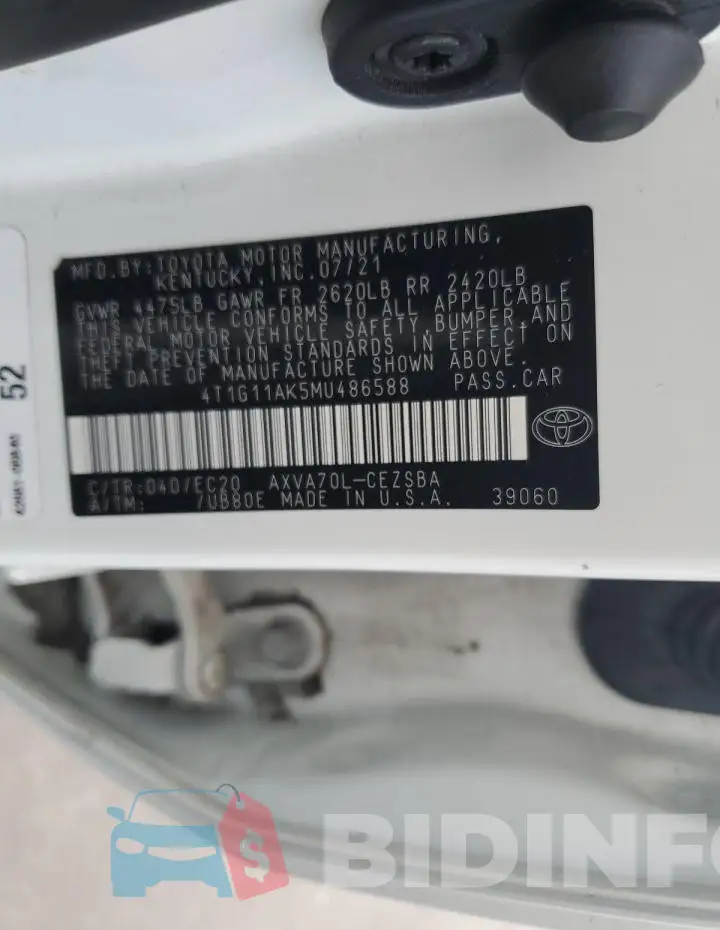 4T1G11AK5MU486588 Photo# 12