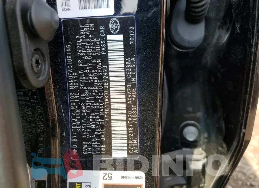 4T1G11AKXLU872423 Photo# 13
