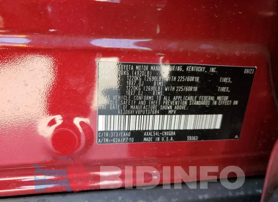 4T3D6RFV8PU137684 Photo# 13