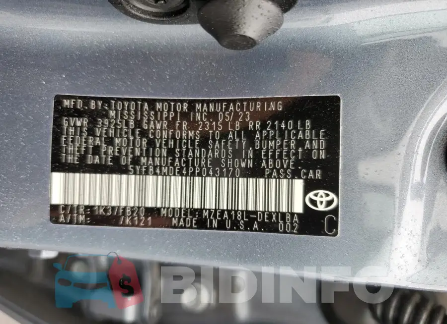 5YFB4MDE4PP043170 Photo# 12
