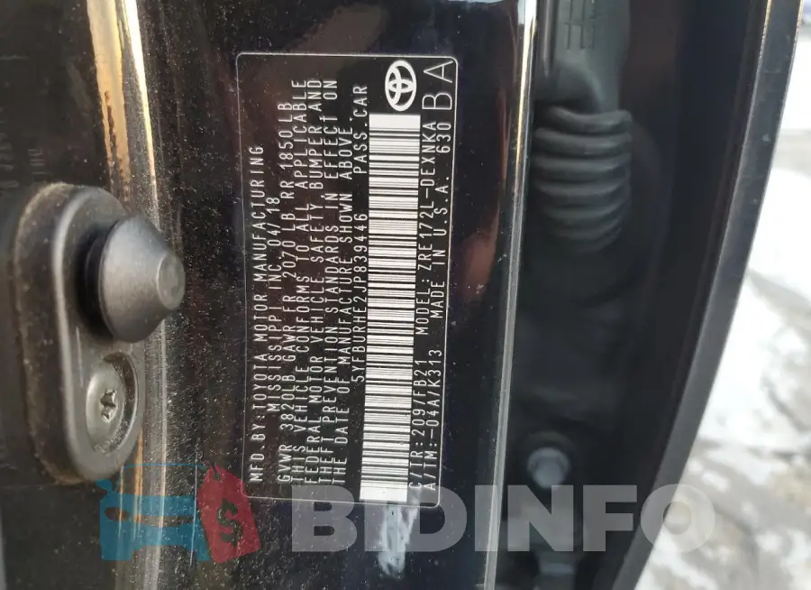 5YFBURHE2JP839446 Photo# 12