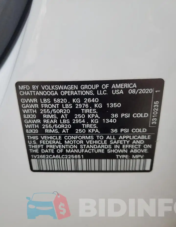1V26E2CA6LC225651 Photo# 13