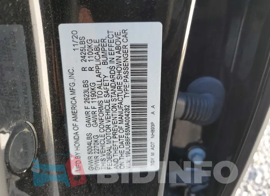 19UUB6F65MA004282 Photo# 12