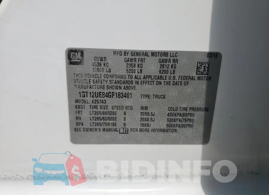 1GT12UE84GF183401 Photo# 12