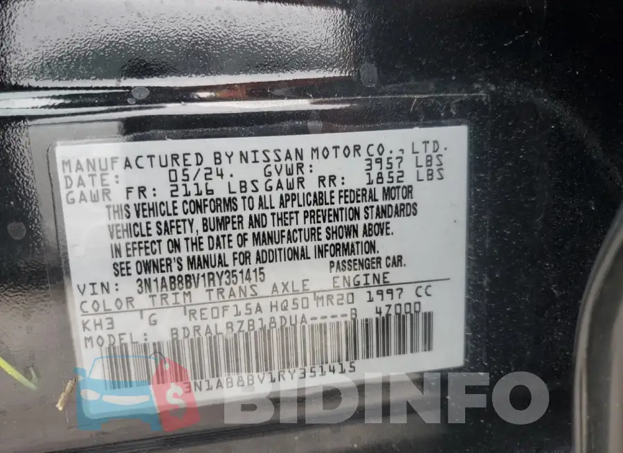 3N1AB8BV1RY351415 Photo# 13