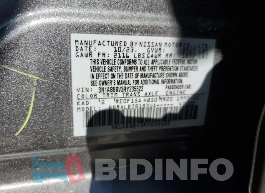 3N1AB8BV3RY235522 Photo# 12
