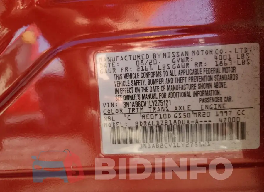 3N1AB8CV1LY275121 Photo# 12