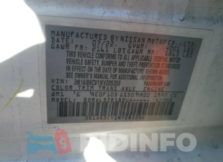 3N1AB8CV1NY285358 Photo# 12