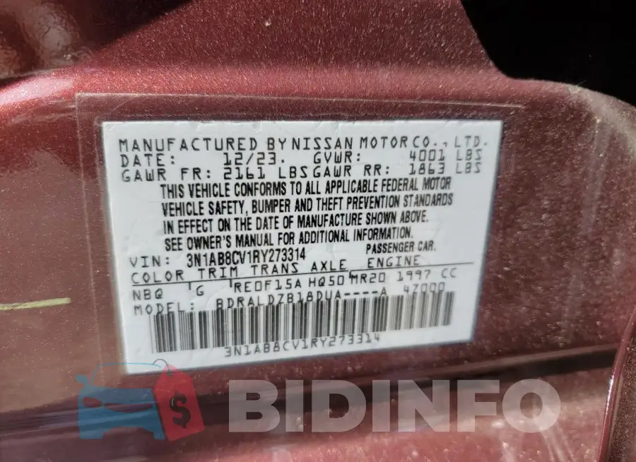 3N1AB8CV1RY273314 Photo# 13