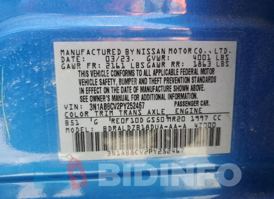 3N1AB8CV2PY252467 Photo# 13