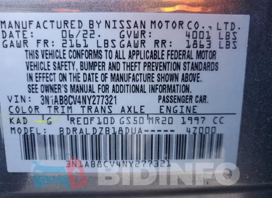3N1AB8CV4NY277321 Photo# 13