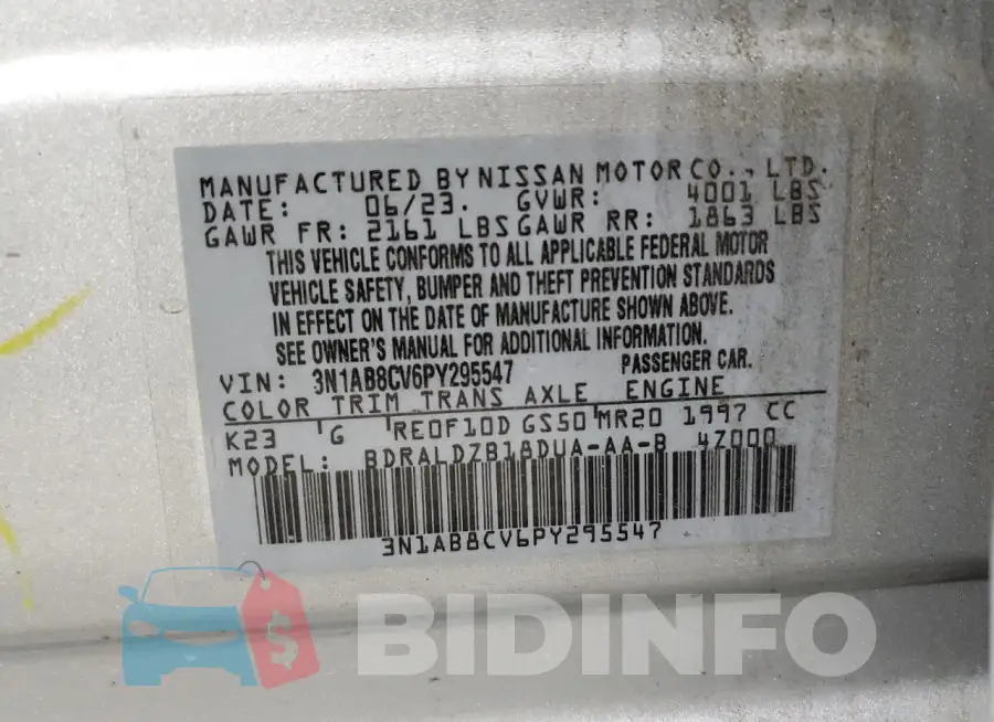 3N1AB8CV6PY295547 Photo# 12